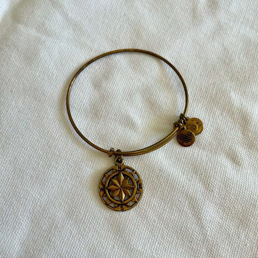 Alex and Ani Compass Charm Bangle